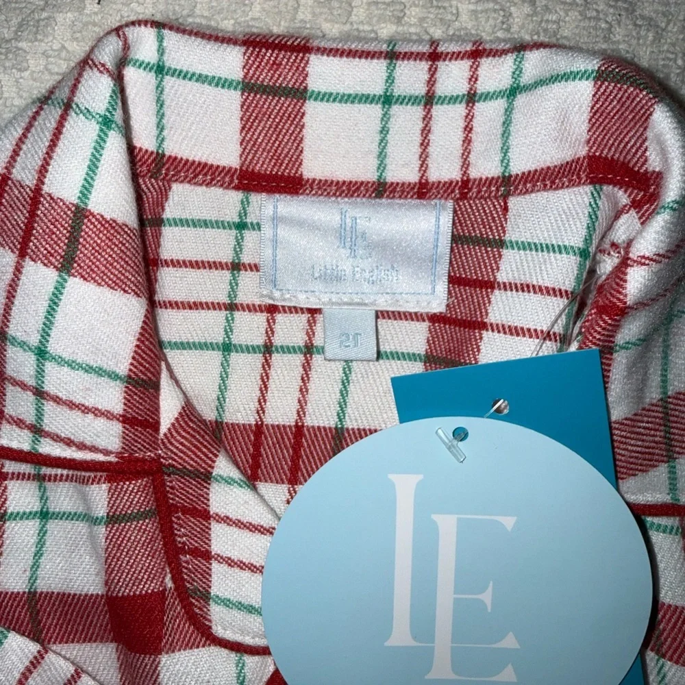 Little English Kids Red Plaid Pajamas
